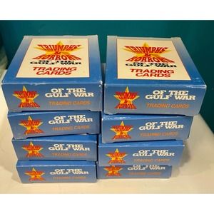 Lot of 8 sets Vtg Triumphs & Horrors Of The Gulf War Trading Cards Military